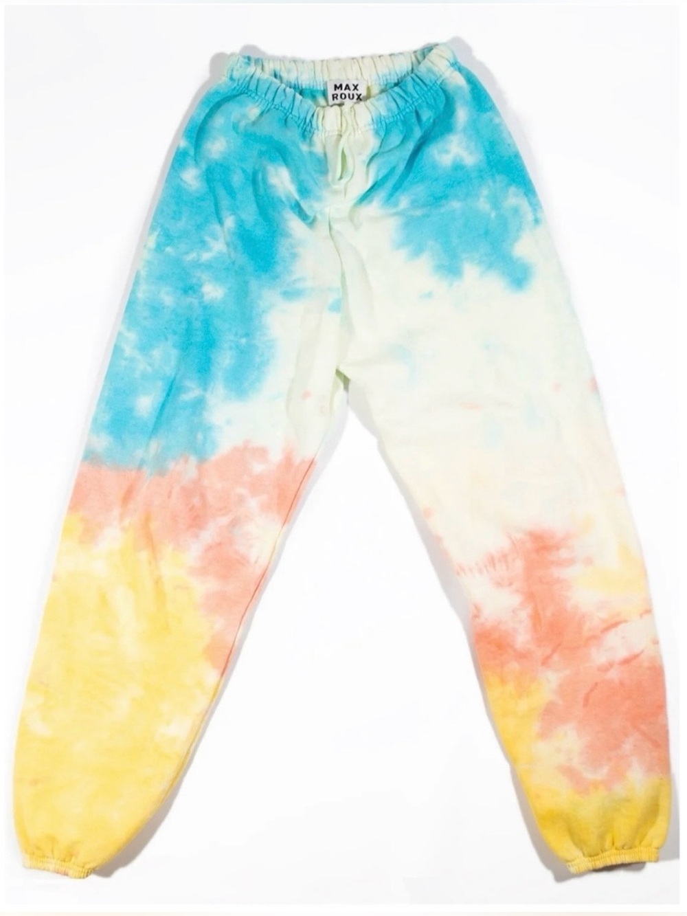 Max Roux Women’s Pastel Tie-Dye Sweatpants - Blue, Yellow & Pink size S/M